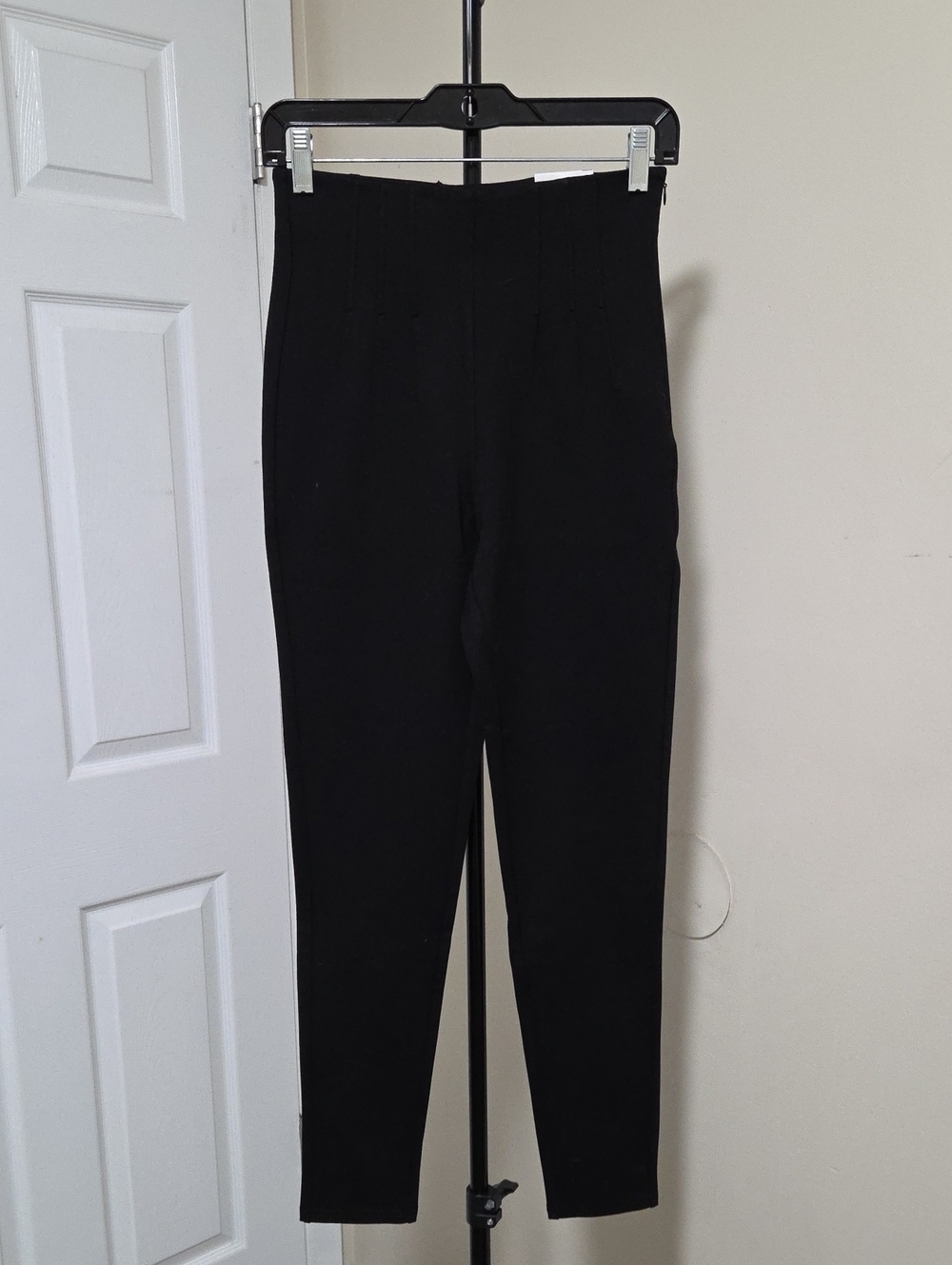 Nwt Zara Black High-Waist Skinny Ponte Pants